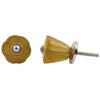 Indian-Shelf Pack of 2 Mustard Drawer Dresser Knob Glass Tulip Luxurious Wardrobe Knobs view 1