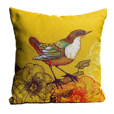 sleep nature's Jute Fabric Printed Throw/Pillow, Cushion Covers for Living/Bed Room - Multicolour, 24 X 24 Inch