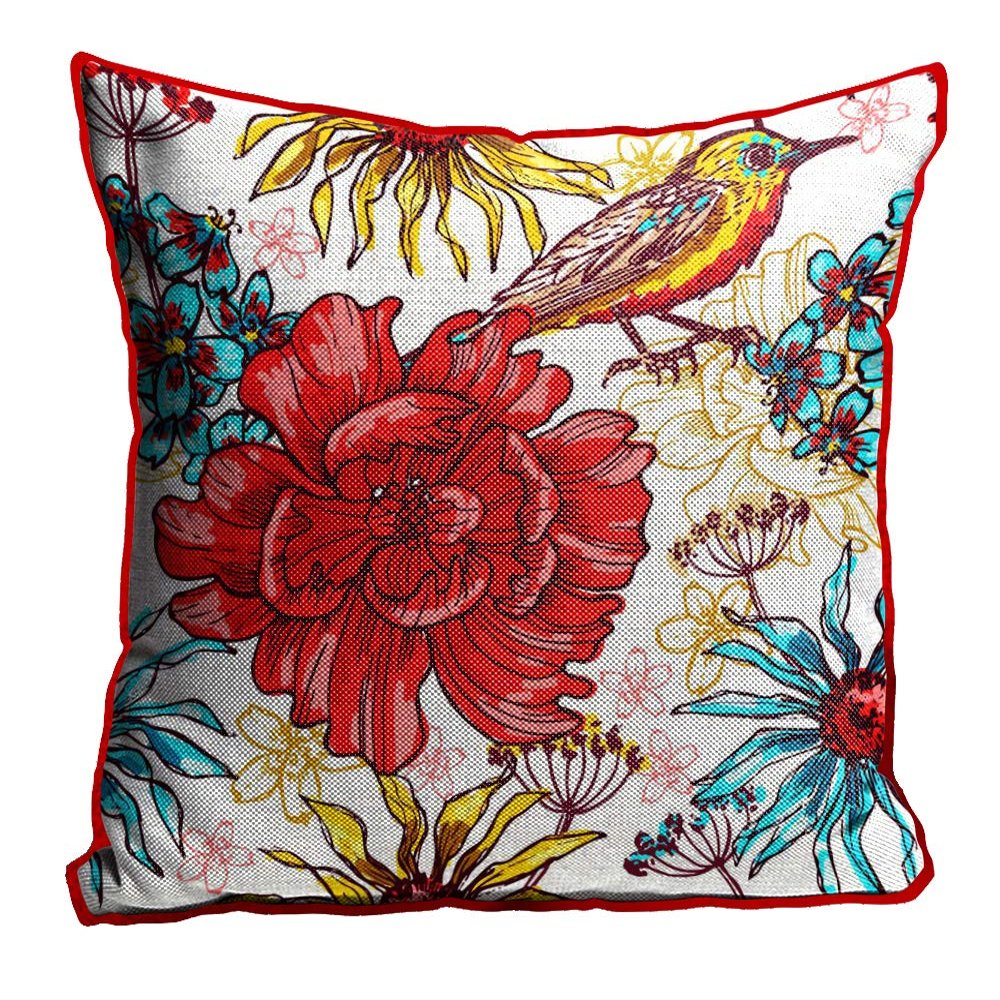 Kesar Enterprises Jute Cushion Covers - 24x24 Inch, Multicolor