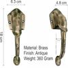 SMART SHOPHAR Brass Elephant Pull Handle 7 Inches Antique Pack of 1 with Screws/Decorative Interior Design Handle/Enhances Accessibility I Versatile and Adaptable I Reliable and Sturdy view 4