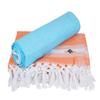 Sathiyas Cotton Bath Towel Pack of 2 (Blue || Orange) view 1