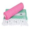 Sathiyas Cotton Bath Towel Pack of 2 (Green || Pink) view 1