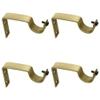 FAST Stainless Steel Rod Curtain Bracket Support Clamp (Brass, Gold, Yellow, 16 X 2.5 mm) - Pack of 4 view 1