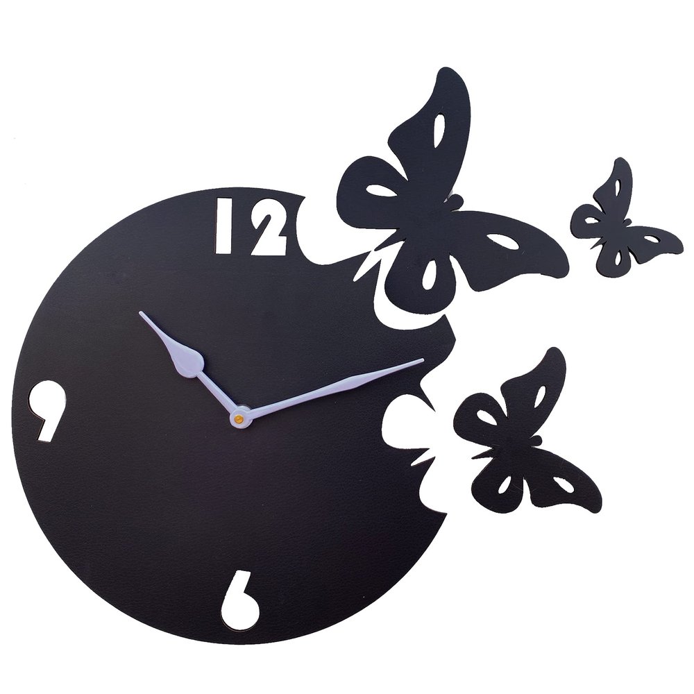 Sehaz Artworks Wall Clocks for Bedroom | Wall Clock for Living Room | Designer Wooden Butterfly Clocks for Home