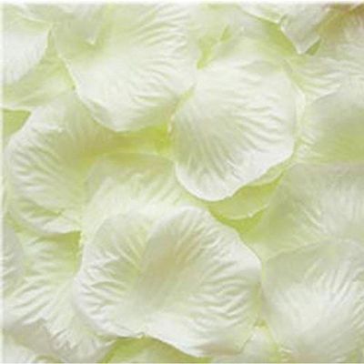 DZT1968 Silk Rose Artificial Flower Petals (4545, 1Bag/2000 Pieces, White)