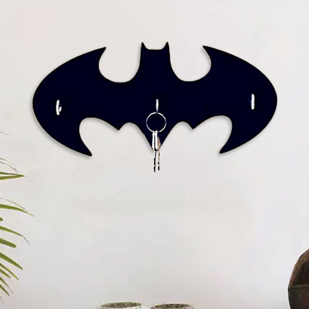 Karigaari India Batman Dark Knight-Key Holder - Acrylic Made (4 Hooks)