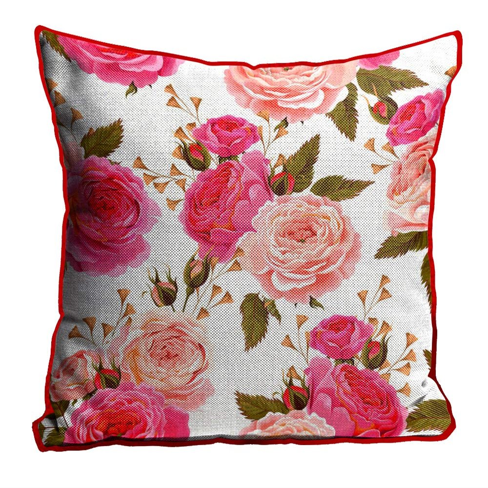 Kesar Enterprises Velvet Cushion Cover - 24"x24", Multicolour
