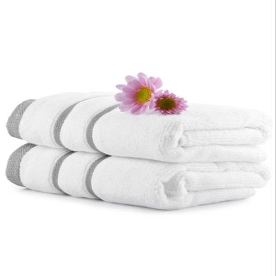 Mark Home 100% Cotton Zero Twist Anti Microbial Treated Simply Soft Hand Towel White
