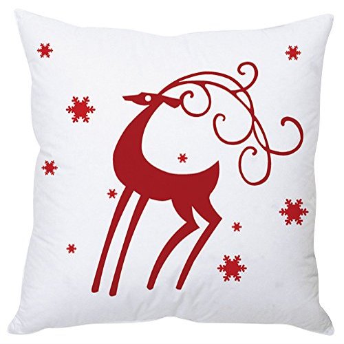 The Purple Tree Christmas Cushion Cover for Living Room Sofa (Pack of 1, 16x16 inch) Christmas Theme Cushion Cover, Sofa Cushion Cover, Christmas Decor