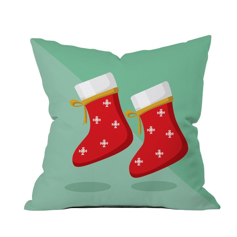 The Purple Tree Christmas Cushion Cover for Living Room Sofa (Pack of 1, 16x16 inch) Christmas Theme Cushion Cover, Sofa Cushion Cover, Christmas Decor