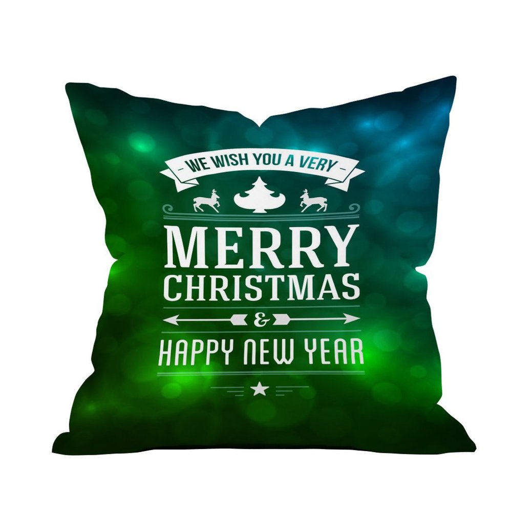 The Purple Tree Christmas Cushion Cover for Living Room Sofa (Pack of 1, 16x16 inch) Christmas Theme Cushion Cover, Sofa Cushion Cover, Christmas Decor