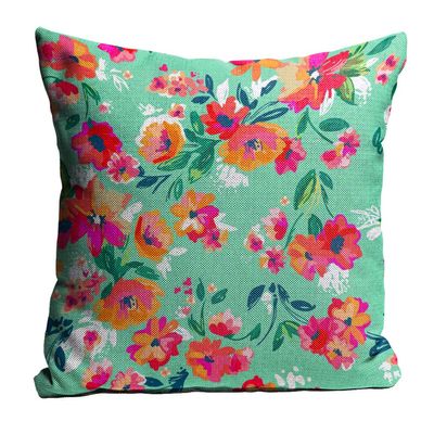 sleep nature's Jute Fabric Printed Throw/Pillow, Cushion Covers for Living/Bed Room - Multicolour, 24 X 24 Inch