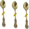 SHIV SHAKTI ARTS Handmade Pure Set of 3 Brass Designer Spoon Length=7 inch view 1