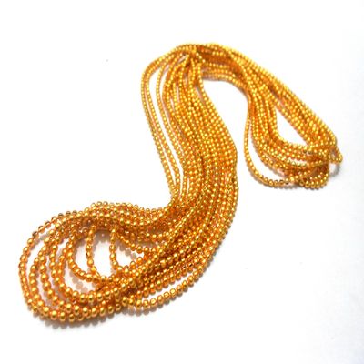 Goelx Shiny Golden Ball Chain for Bangle,jhumki,Jewelry Making.5 Meters Pack