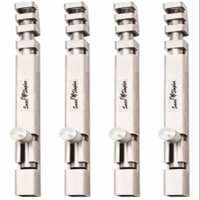 Smart Shophar Stainless Steel Square Section Tower Bolt 6 Inches Silver Pack of 4 / Durable Construction/Hassle-free Mounting/Ideal for Doors and Cabinets/Corrosion-proof