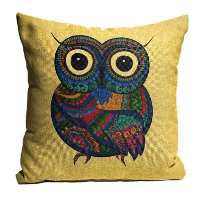 sleep nature's Jute Fabric Printed Throw/Pillow, Cushion Covers for Living/Bed Room - Multicolour, 24 X 24 Inch