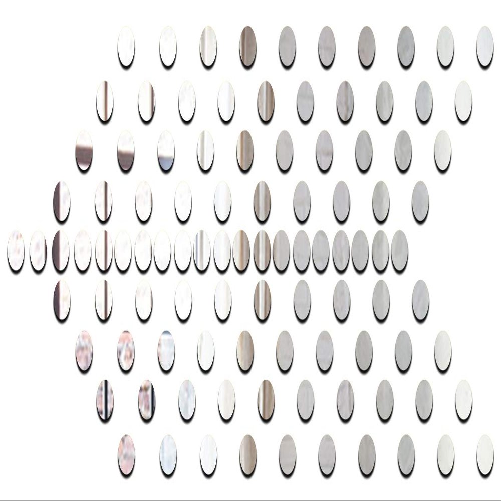 Wall1ders 100 Dots Silver, Mirror Stickers for Wall, Acrylic Mirror Wall Decor Sticker, Wall Mirror Stickers, Acrylic Stickers, Wall Stickers for Hall Room, Bed Room, Kitchen