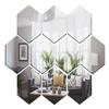 Wall1ders 10 Hexagon (Hexagon Size 12 x 10 cm) Hexagon Mirror Wall Stickers, Mirror Stickers for Wall, Hexagonal Mirror Wall Sticker for Hall Room, Living Room, Bed Room, Kitchen, Home & Offices. view 1