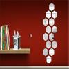 Wall1ders 10 Hexagon (Hexagon Size 12 x 10 cm) Hexagon Mirror Wall Stickers, Mirror Stickers for Wall, Hexagonal Mirror Wall Sticker for Hall Room, Living Room, Bed Room, Kitchen, Home & Offices. view 2