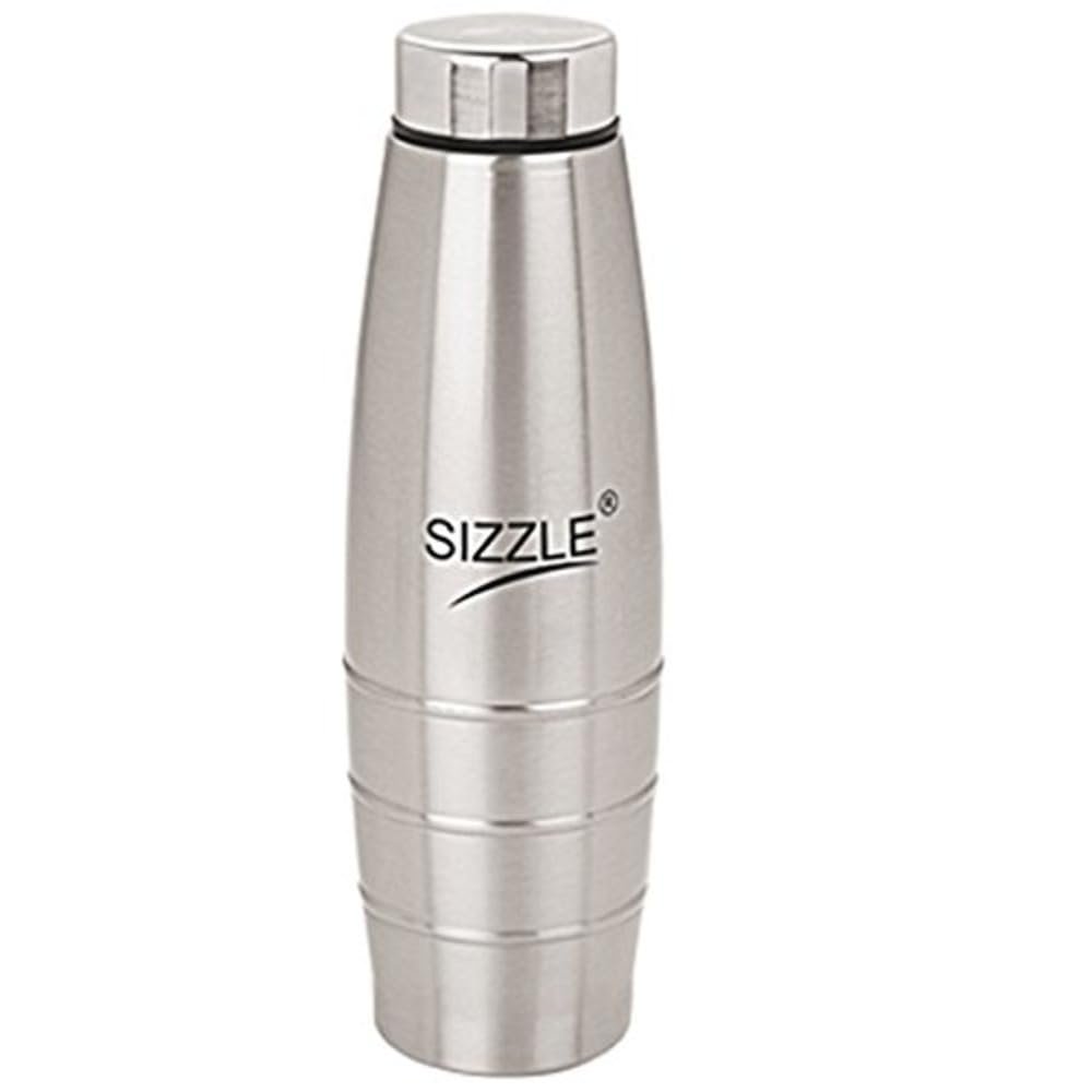 Sizzle Steel Silver Fridge Water Bottle - 1000Ml, Silver