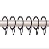 Smart Shophar Plastic Nemani Curtain Ring 1.2 Inches Black Pack of 6 - Durable and Practical Curtain Rings - Quick and Simple Setup, Secure Fastening, Stylish Design view 4