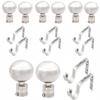 Smart Shophar Stainless Steel Nano Curtain Bracket, 4 Inches Silver, Pack of 4 Sets (8pcs) / Sleek Design / Rustproof and Sturdy Build view 1