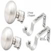 Smart Shophar Stainless Steel Nano Curtain Bracket, 4 Inches Silver, Pack of 4 Sets (8pcs) / Sleek Design / Rustproof and Sturdy Build view 2