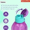 Signoraware Fliptop Aqua BPA Free Plastic Bottle | Airtight | freezer safe | Perfect for Storing Cold beverages During home & Office time | School & Office Use (500ml x 4 | Set of 4 | MultiColour) view 4