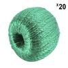Super Shiny Silk Thread Green Wrapped Wooden Beads for Jewellery Making- Pack of 20 view 2