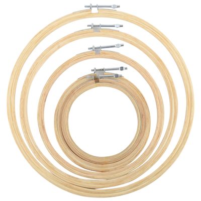 AM GOELX 5 PLY Super Strong Wooden Embroidery Hoop/Frame - Set of 5 Different Sizes 4, 6, 8, 10, 12 inches