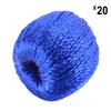 Super Shiny Silk Thread Royal Blue Wrapped Wooden Beads for Jewellery Making- Pack of 20 view 2