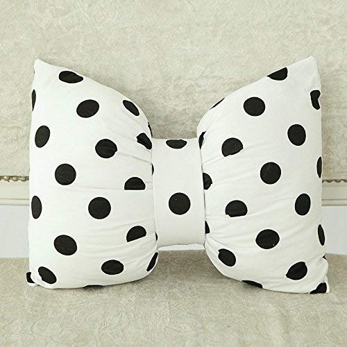 The Purple Tree Cute Bow Cushion (Pack of 1, 14x16 inch, Satin) Cute Cushion for Girls Room Decor, Pretty Decor
