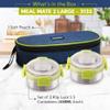 Magnus Meal Mate 2 Large Klip Lock Lunch Box with 450ml Steel Containers | Office & School Tiffin Set for Men, Women, Kids | Airtight, Leakproof, Insulated Cover & BPA-Free Bag view 2