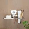 Fortune Bathroom Soap Dish + Tumbler Holder or Soap Case with Toothbrush Stand (Material : Stainless Steel) Set of 1 view 2