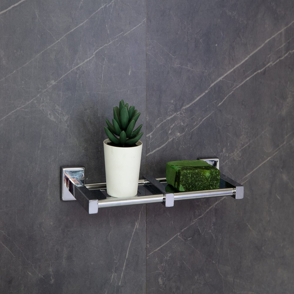 Fortune Bathroom Double Soap Dish/Soap Case/Soap Stand (Material : Stainless Steel) Set of 1