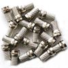 NavaHome Basics 100 Pcs Twist on RG6 F Type Coaxial Cable Connector Plugs Brass materials Singnal Line connector Copper Galvanized view 3