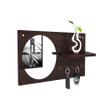 Anikaa Eva Engineered Wood Keyholder with Mirror/Wooden Key Holder Stand/Key Holder with Shelf/Wall Mounted Key Holder/Wall Hanging Key Holder/Mirror Keyholder (Wenge) view 1