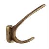 HOBKNOBS (Single Antique Brass Wall/Wooden Mounted 105mm(H) Hook Hanger - Brownish Gold. view 1