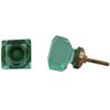 Indian-Shelf Pack of 4 Luxury Green Farmhouse Knob Square Glass Drawer Dresser Knobs view 1