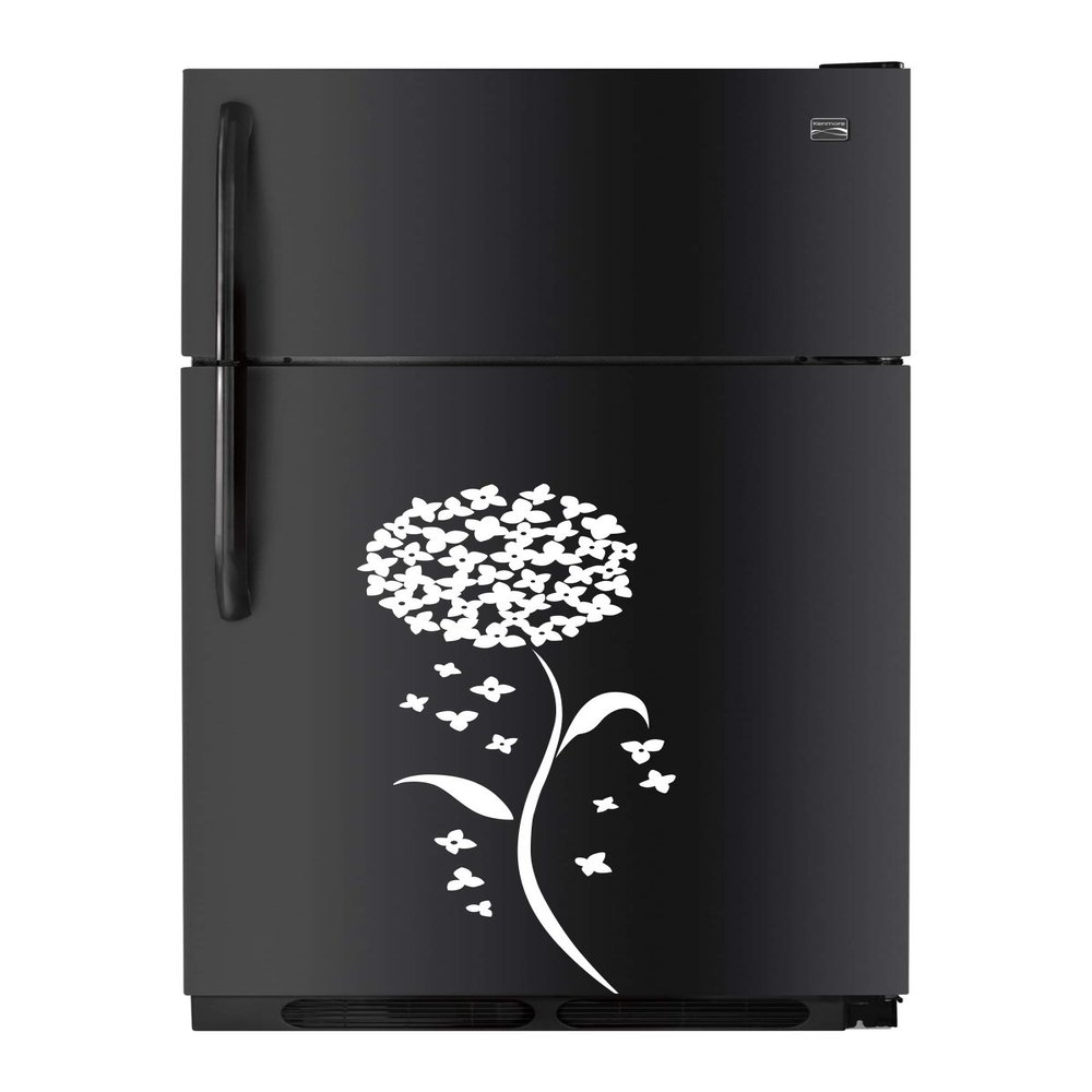 Decor Villa Round Flowers Fridge Sticker & Wall Sticker (PVC Vinyl,Size- 30 cm x 81 cm)