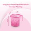Nayasa Square Ring Funk Plastic 2 Pc Set for Bathroom | Bucket and Mug (25 Liters & 1.5 Liters)| Bathroom Accessories Set | Pink view 3
