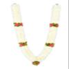 Daedal crafters Premium White Artificial Garland, Decorative Mala for God Photo Frames Handmade Garland view 1