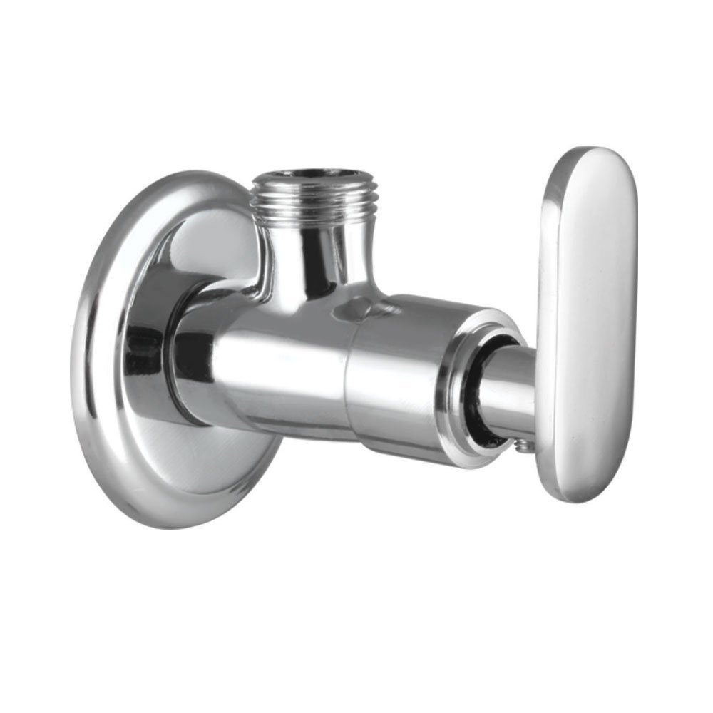 Grower Tinni Fusion Quarter Turn Fitting Angle Valve with SS Wall Flange (Chrome Finish) Made with 100% Brass 9.6 X 5 X 3 cm