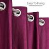FRESH FROM LOOM Plain Curtains for Door 9 Feet Long | Curtain for Big Window | Yarn Weaved Parda | Modern Parde for Living Room Bedroom | Screens with Eyelet Ring | Hypoallergenic (Wine, 1pc only) view 4