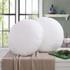 The Purple Tree White Cotton Round Cushion Filler Inserts 18x18 inches - 2 Pc view 1