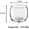 Somil Clear Elegance: Timeless Glass Designs for Every Occasion, 270 ml, Capacity, Pack of 4, Size: 10 X 7 X 7 Cm view 3