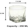 Somil Clear Elegance: Timeless Glass Designs for Every Occasion, 250 ml, Capacity, Pack of 4, Size: 9 X 7.5 X 7.5 Cm view 3