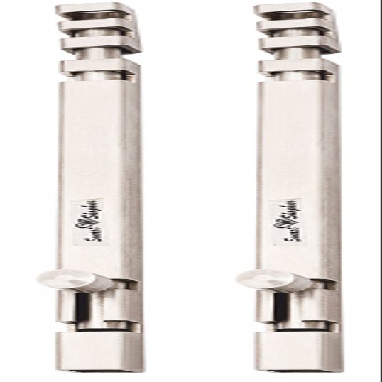 Smart Shophar Stainless Steel Square Section Tower Bolt 12 Inches Silver Pack of 2 / Premium and Attractive/Long Lasting/Excellent for Wooden and Metal Doors, Windows, and Furniture
