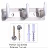 SMART SHOPHAR Trums Wall Hook 3 Legs Silver, Pack of 6 / Modern Design Hook Hanger for Hanging Keys, Cup, Coat, Hat, Dress Kitchens Towel in Bathroom Office/Screws with Plastic Plugs view 3