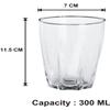 Somil Clear Elegance: Timeless Glass Designs for Every Occasion, 300 ml, Capacity, Pack of 4, Size: 11.5 X 7 X 7 Cm view 3